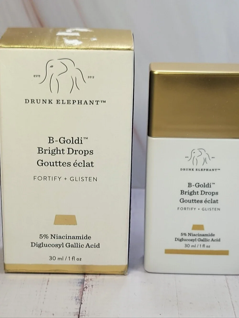 Drunk Elephant B-Goldi Drops & Plump-C Tripeptide Lippie Mask Bundle BNIB